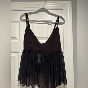 Forever 21 Plus Size Black Mesh Camisole Top